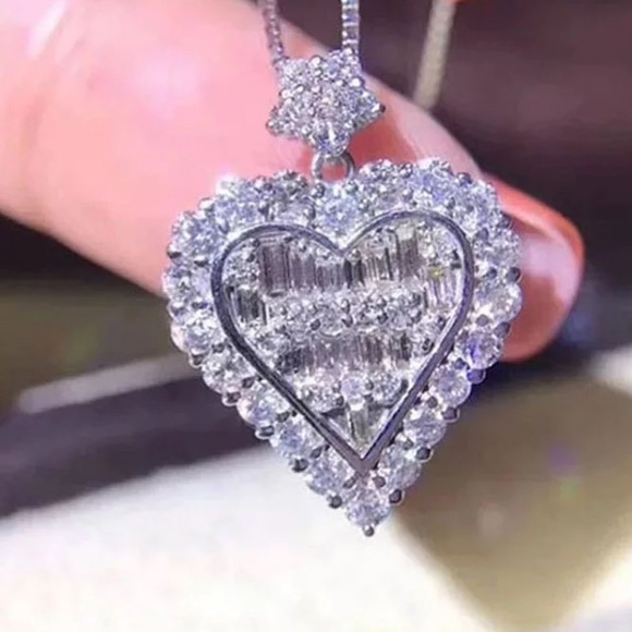 Sterling Silver Heart Necklace - Picture 5 of 6
